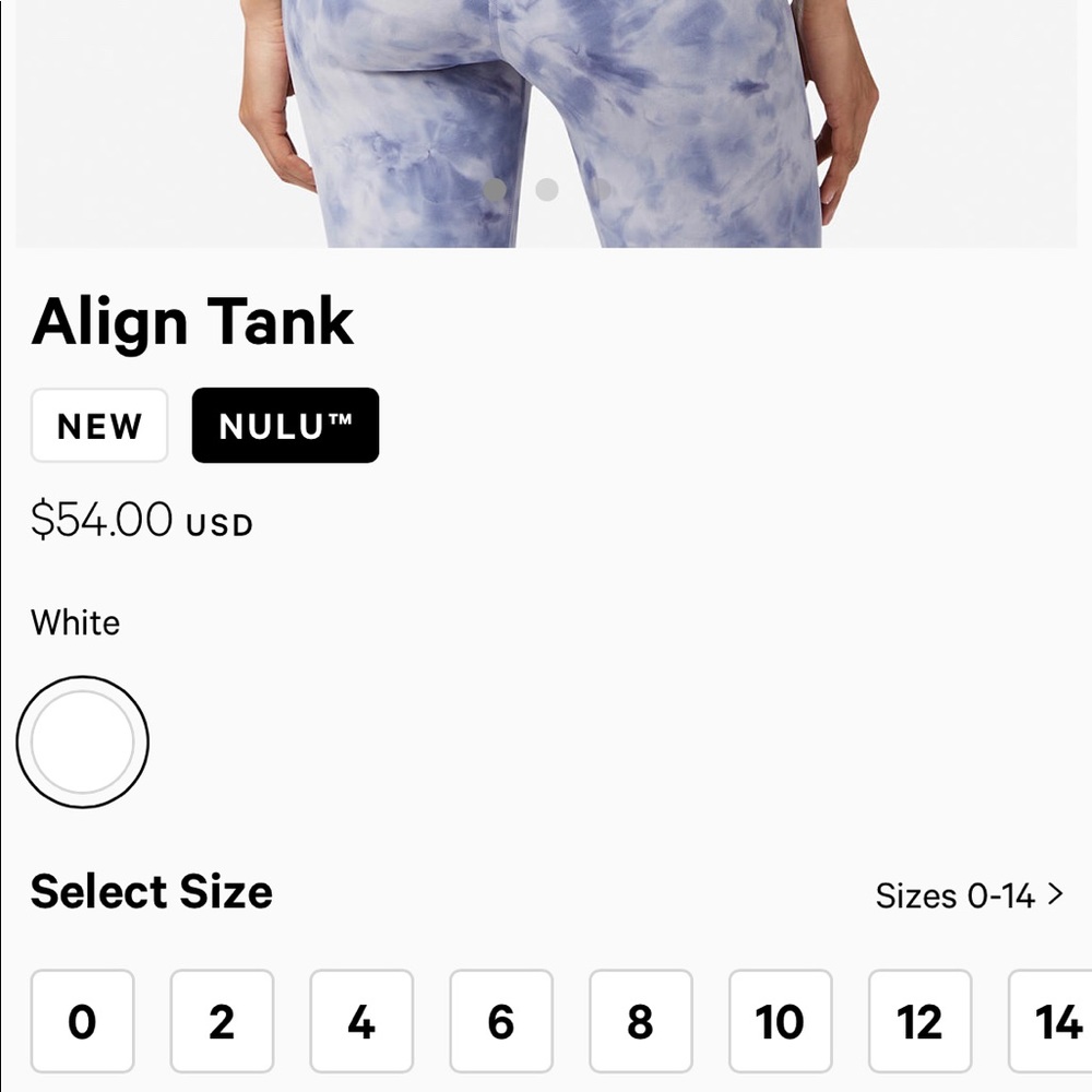 PSA lululemon white align tanks are restocked